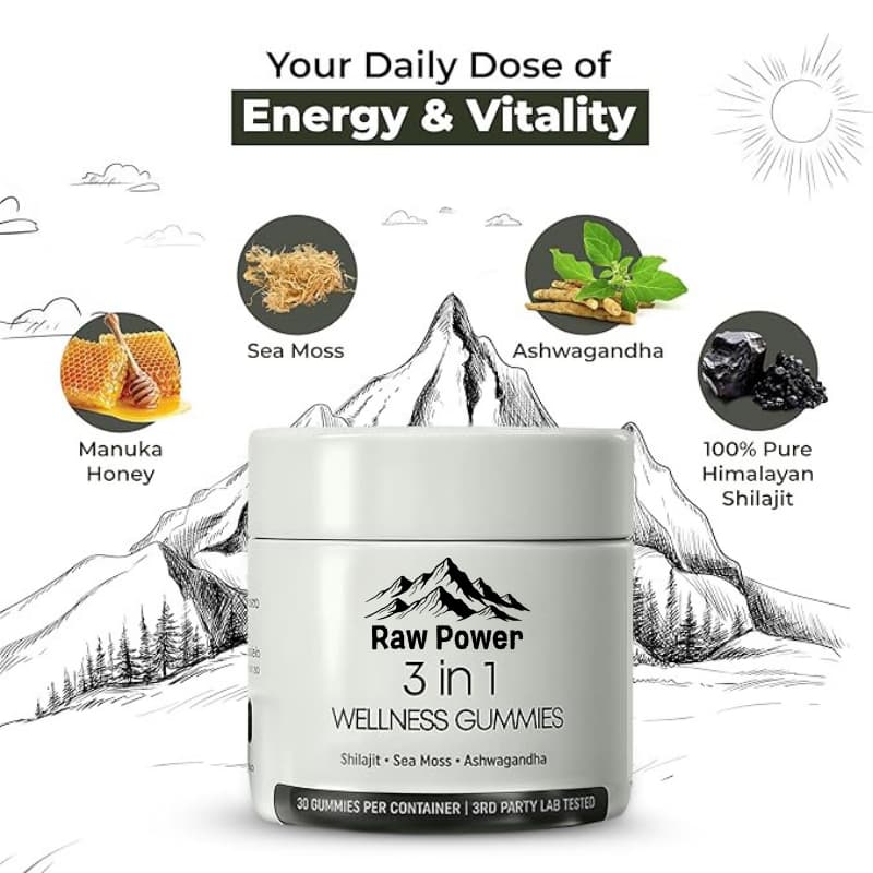 RAW POWER 3-IN-1 WELLNESS GUMMIES