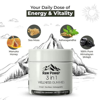 RAW POWER 3-IN-1 WELLNESS GUMMIES